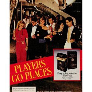 1984 Players Cigarettes Vintage Print Ad (L8)